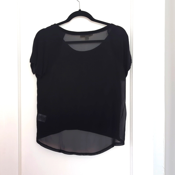 Women's Nicki Minaj Short Sleeve Top Sheer Back Size M - Picture 3 of 4